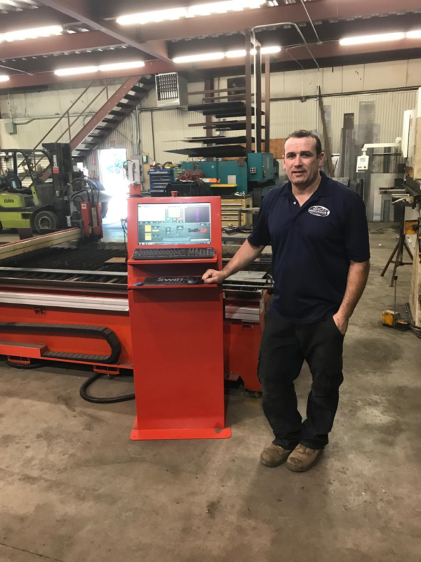 Eamon Clarke with his swift-cut pro cnc plasma cutting table