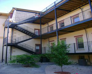 Clarke Steel Project building stairway and railings