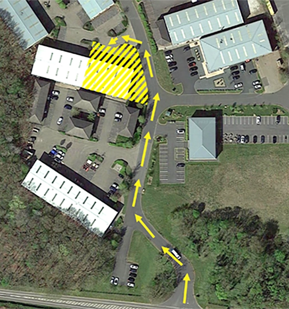 Swift-Cut Head Office Map showing location of the demo suite