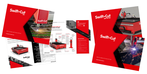 Swift-Cut CNC plasma cutting table product brochure cover shot