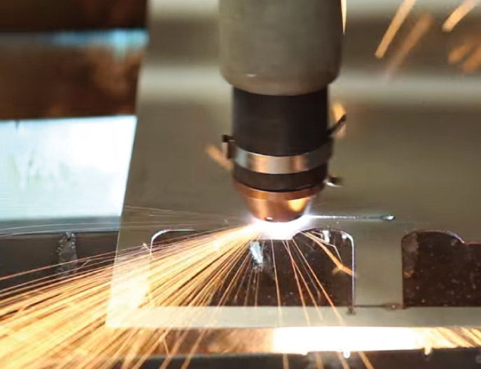 0.9mm Aluminium being cut with Swift-Cut plasma cutting table
