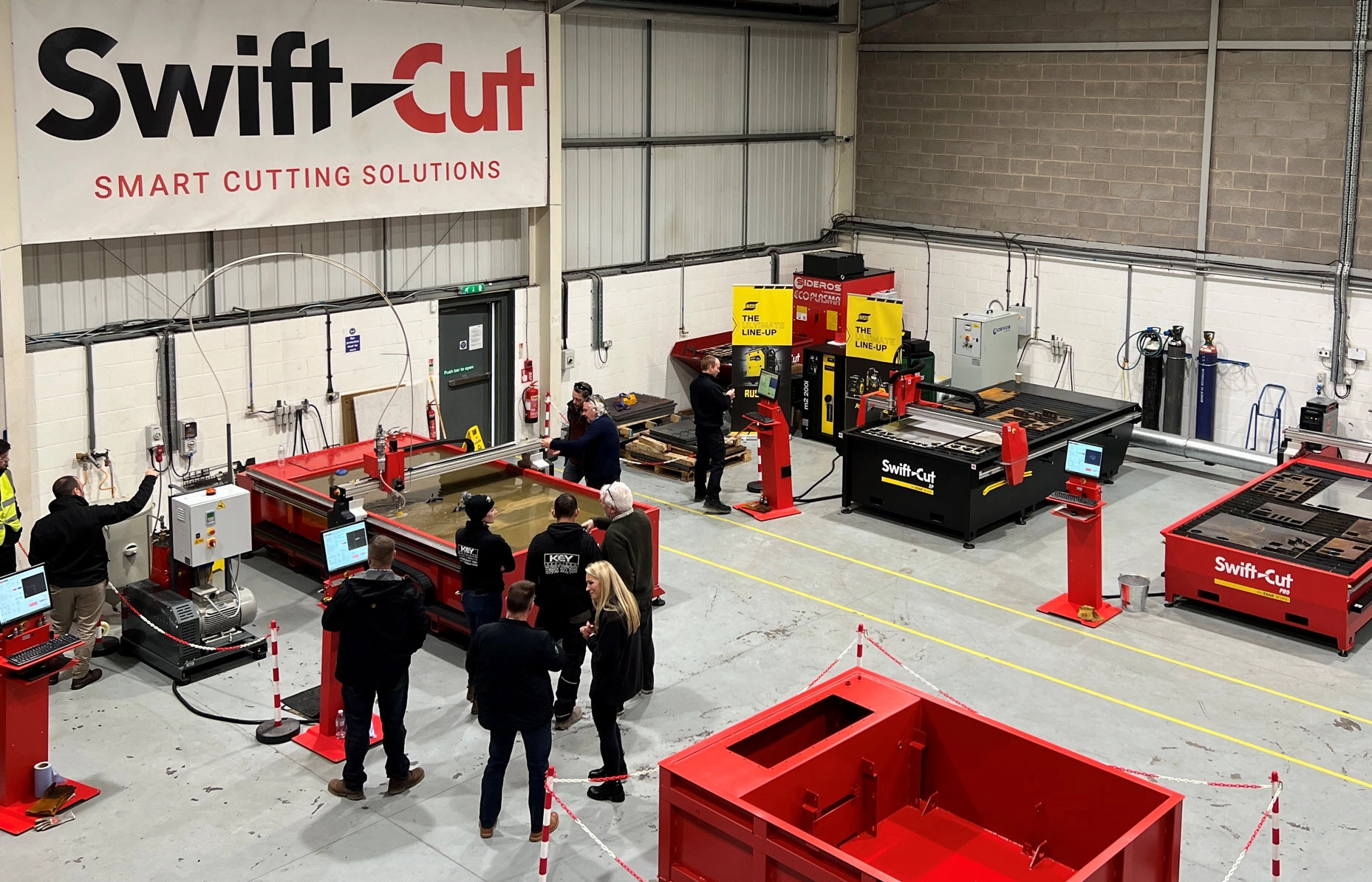 Swift-Cut Open Day in the UK Swift-Cut demo suite view from above