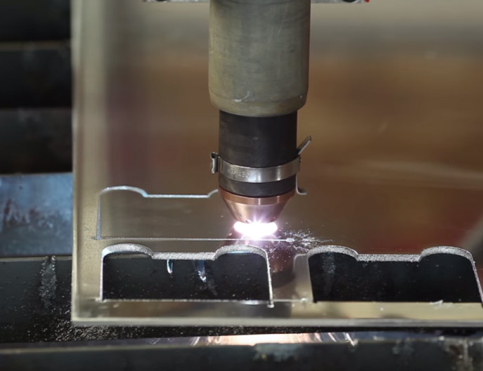 Swift-Cut cutting 3mm Aluminium being cut with Swift-Cut plasma cutting table