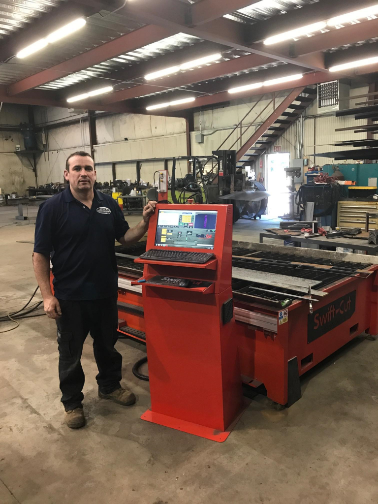 Eamon Clarke with his swift-cut pro cnc plasma cutting table