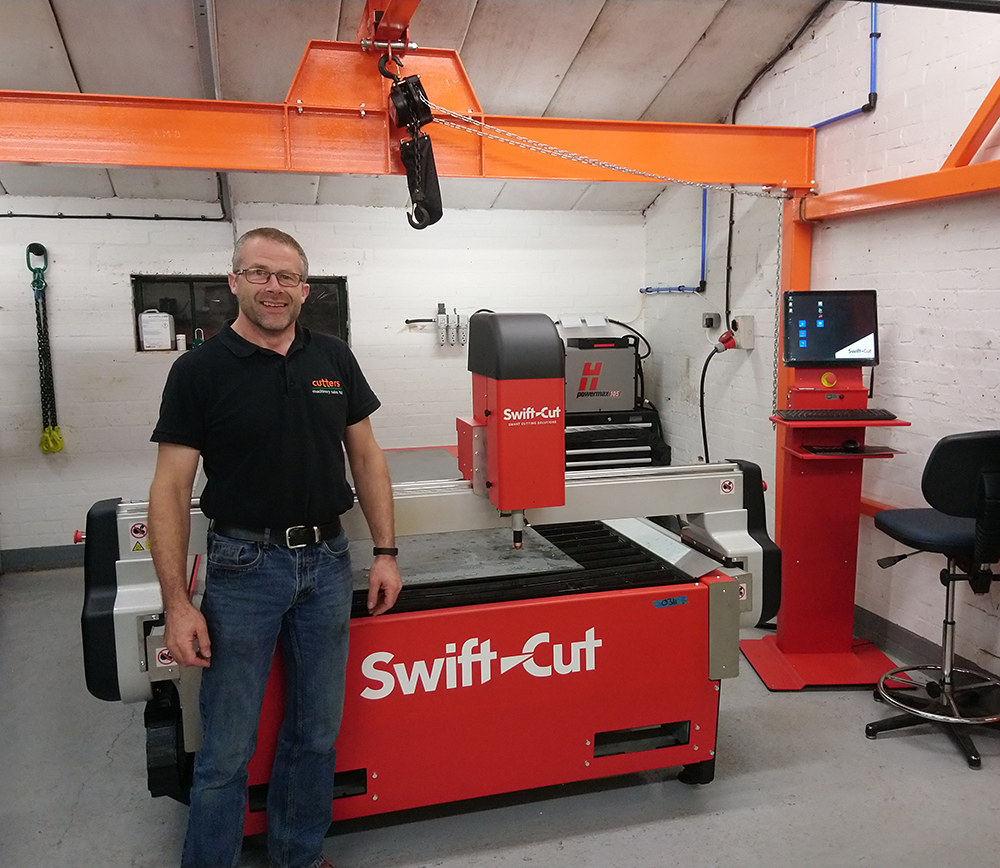 Cutters Machinery Sales Ltd with their Swift-Cut Pro CNC plasma metal cutting machine