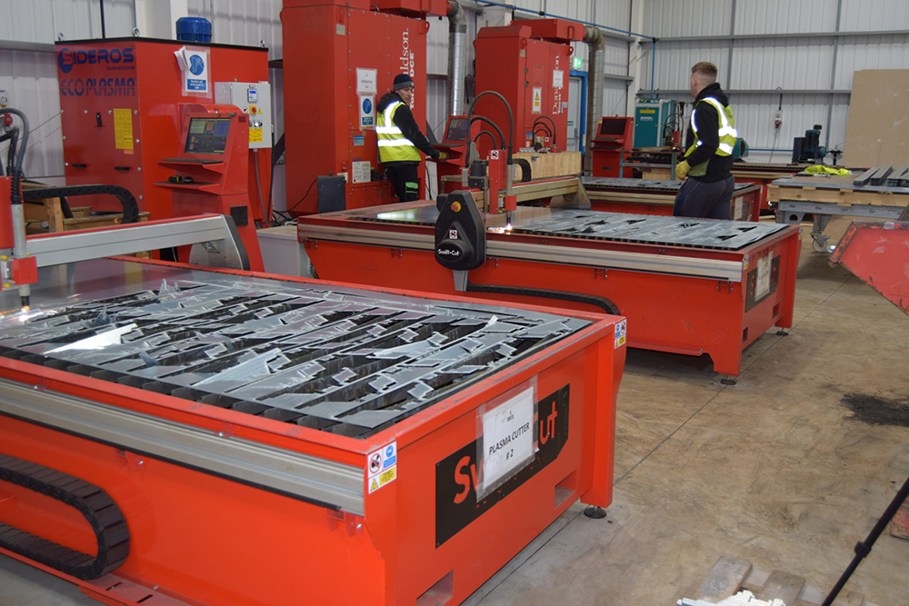 Swift-Cut Pro CNC Plasma Metal Cutting Table at Deck Joint
