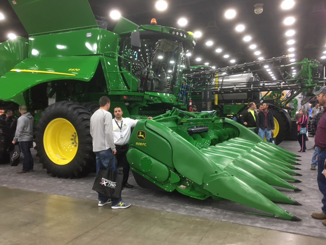 National Farm Machinery Show in Louisville, KY large green farm machinery