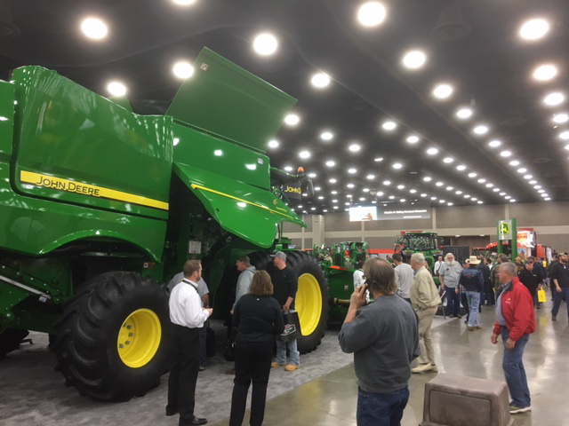 National Farm Machinery Show in Louisville, KY large green farm machinery