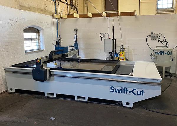 Burton Rubber Swift-Jet Waterjet cutting table