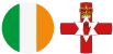 Ireland and Northern Ireland flag icons