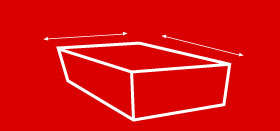 Table size diagram Swift-Cut table selector