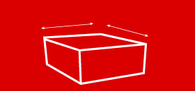 Table size diagram Swift-Cut table selector